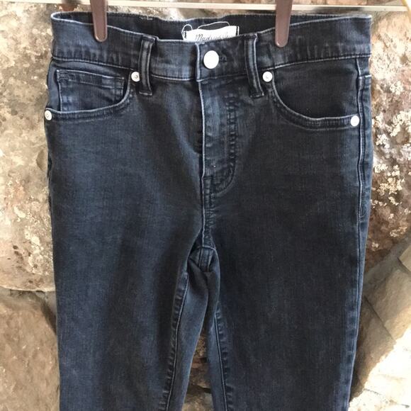 Madewell 9 Inch High Rise Skinny Black Jeans Women's Size 25 - Picture 3 of 6